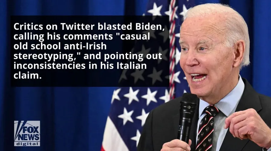 "Old School Anti-Irish Slur" and Claimed He's Italian. Joe Biden Received Backlashing.