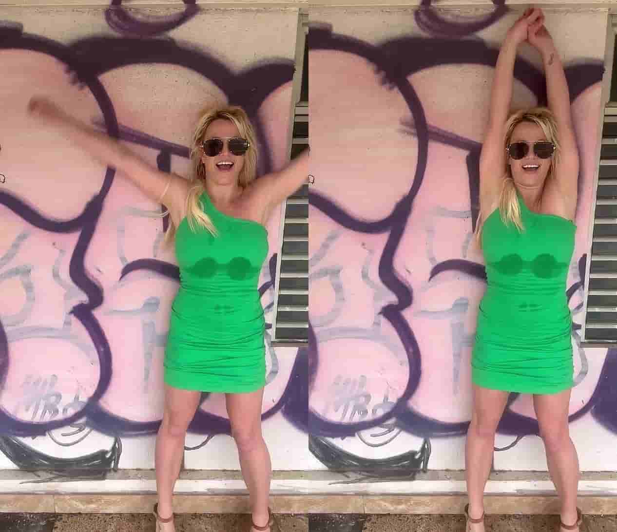 Unstoppable Britney Spears Concerns Fans as Sweat Stains Her Dress